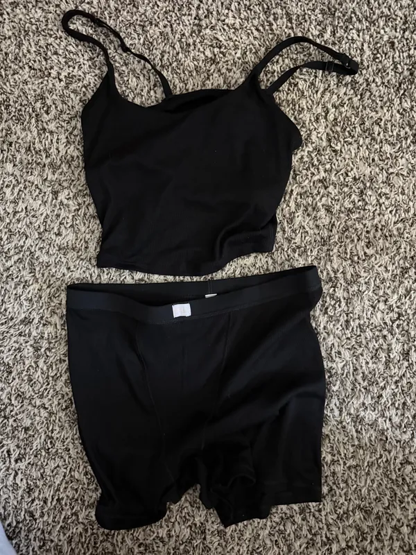 Old navy black boxer and tank set  - Image 2