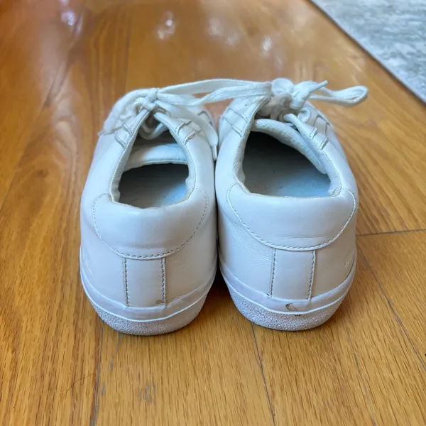 Madewell Leather Sidewalk Low Top Sneakers Summer Off White Women's Size 7.5 - Image 4