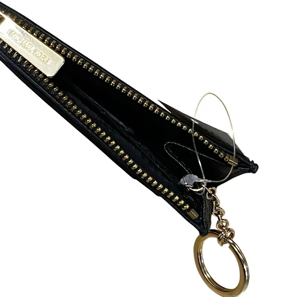 NEW Michael Kors Jet Set Travel Black Zip Card Coin Purse Pouch Wallet OS - Image 4