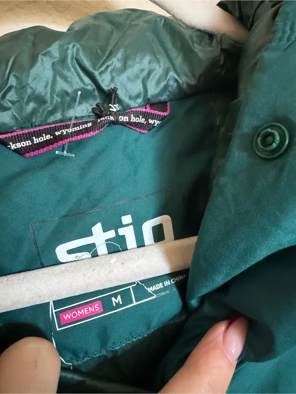 Stio East Butte Insulated Puffer Jacket Sz M Teal Green Outdoor Winter Hood - Image 3