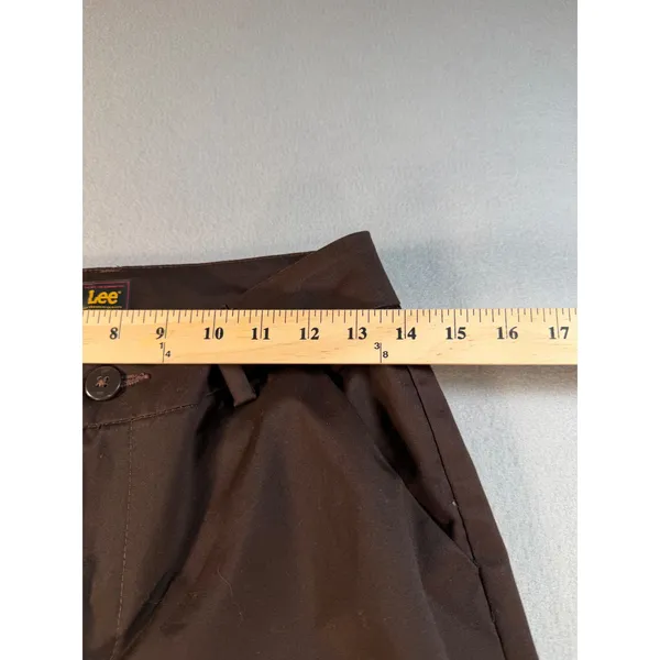 Y2K Lee Womens Brown Wrinkle Free Straight Leg Chino Pants Size 4 Medium - Image 4