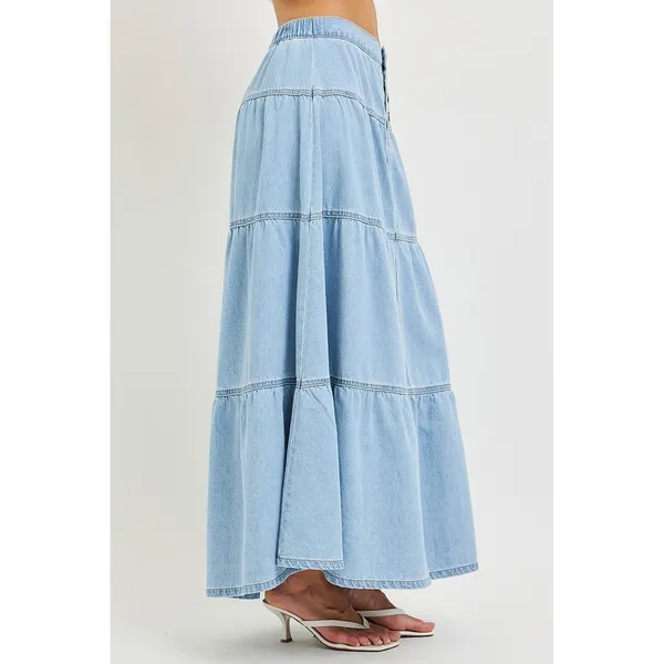 RISEN High Rise‎ Ruffle Long Skirts - Image 2