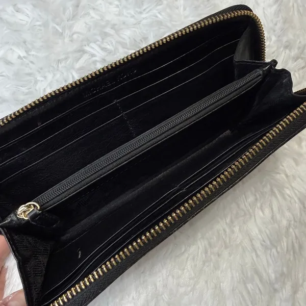 Michael Kors Black Canvas Wallet - Image 6