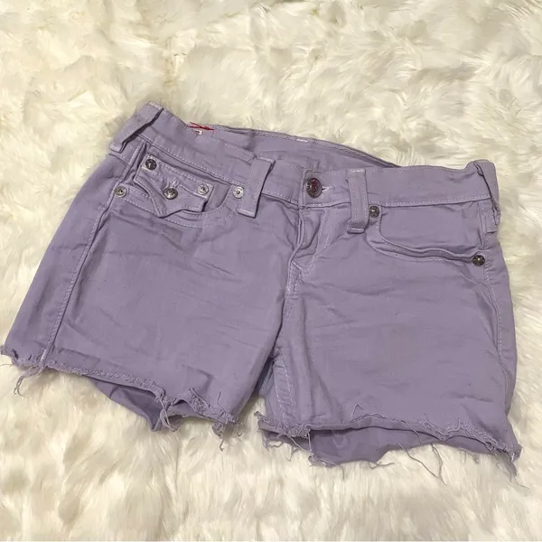True Religion‎ Keira Purple Cutoff Shorts - Image 2