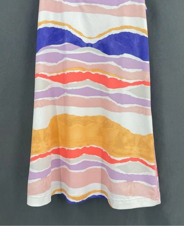 Lululemon Cool Racerback Beacher Stripe White Iris Flower Tank Top - Image 5