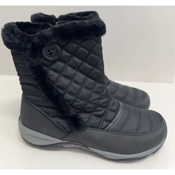 Easy Spirit Winter Boots Size 9.5 Black Removable Footbed Water Repellent NEW‎ - Image 2