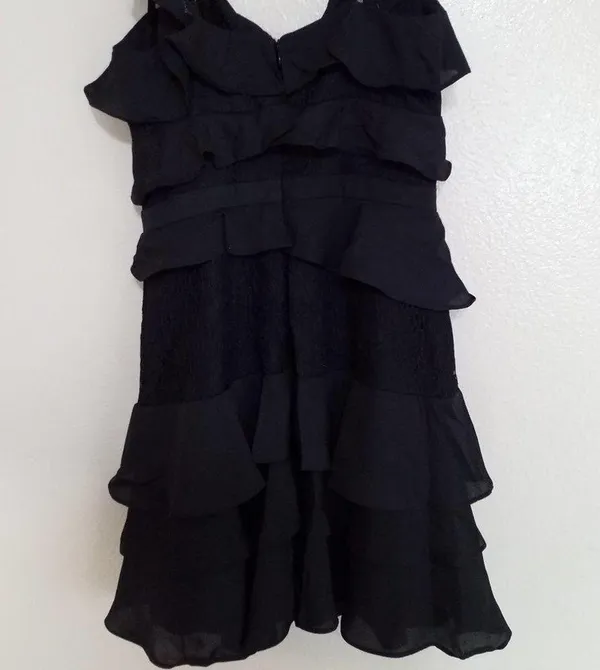 Bardot Mini Dress Cocktail Layered Sleeveless Sz 4 - Image 3