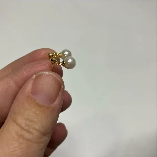 Pandora treated freshwater cultured pearl & stone drop earrings‎ new in package - Image 6