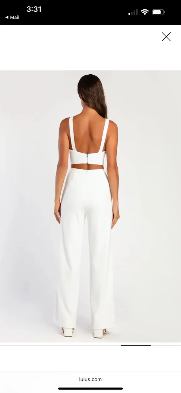 White Two-Piece Lulus Set - Image 2