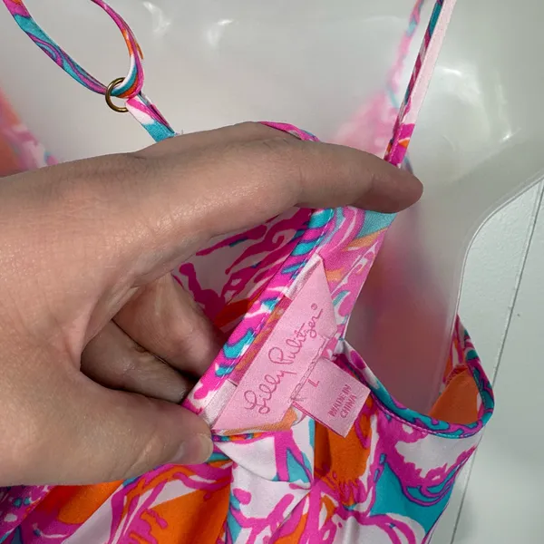 Lilly Pulitzer Nautical Floral Deanna Lightweight Tie Waist Romper Large L 76599 - Image 5