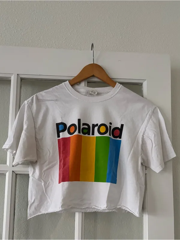 Fruit of the Loom Funky 100% Cotton Polaroid Cropped Tee - Image 4