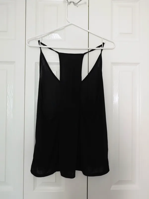 Free People Intimately Slinky Slink Black Racerback Tank Top - Small - Image 2
