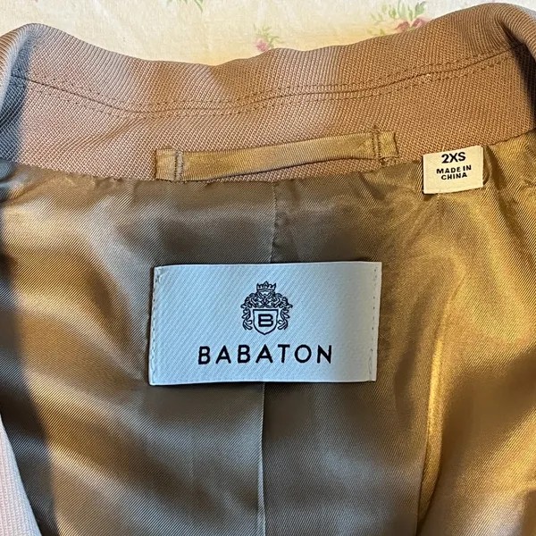 NEW Aritzia Babaton Agency Blazer Camel Single Breasted Wool Twill Relaxed XXS - Image 2