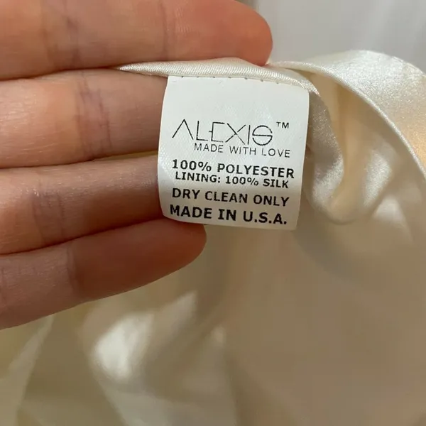 Alexis Ivory Sleeveless Mini Dress Womens S Silk Lining Open Back Flared Hem - Image 9