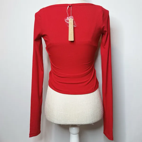 NWT Skims Soft Lounge Lace Long Sleeve Button Up Top - Image 4
