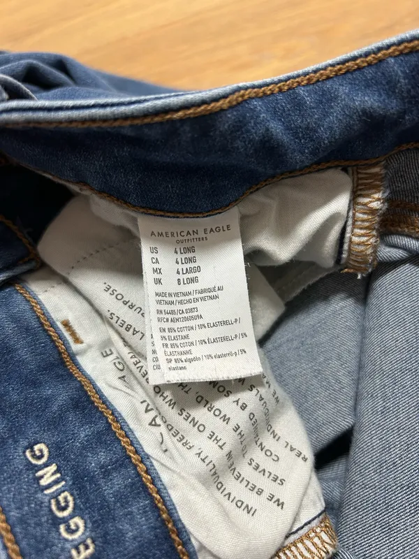 American Eagle Size 4 long hi rise jegging skinny jeans - Image 9