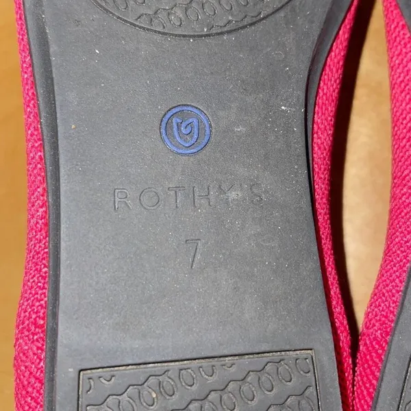 Rothy's Womens The Flat Round Toe Cherry Scooter Ballet Flats Shoes Red Size‎ 7 - Image 7