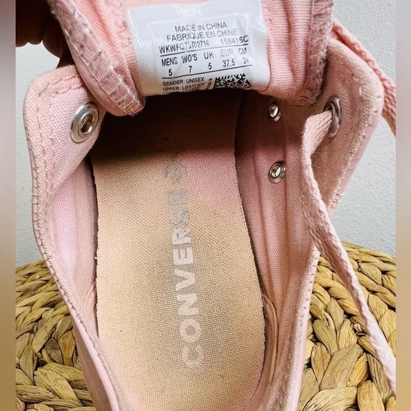 Converse Shoes Antique Rose All Leather Pink Low Tops Sneakers - Image 5