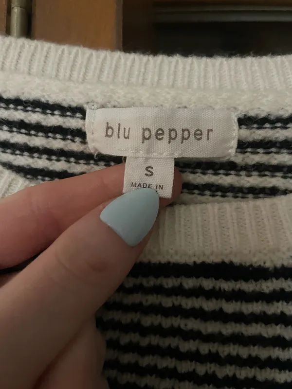 Blu Pepper Striped Sweater - Image 2