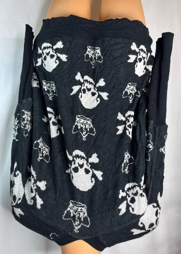 Skull print cardigan Black - Image 5