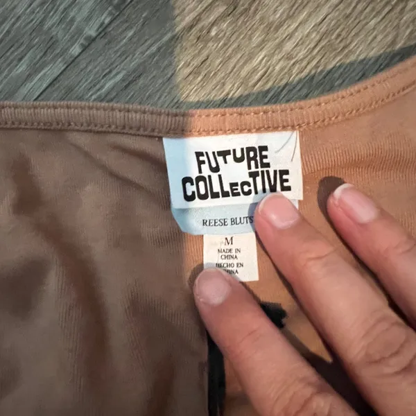NWT‎ Future Collective medium top Tan - Image 9