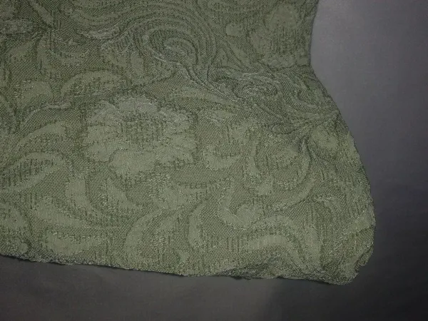 Miss Dorby 18W Workwear Textured Floral A-Line Mini Skirt Plus in Sage Green - Image 5