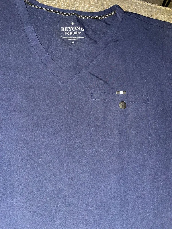 Beyond Scrubs Navy Scrub Top - Image 2