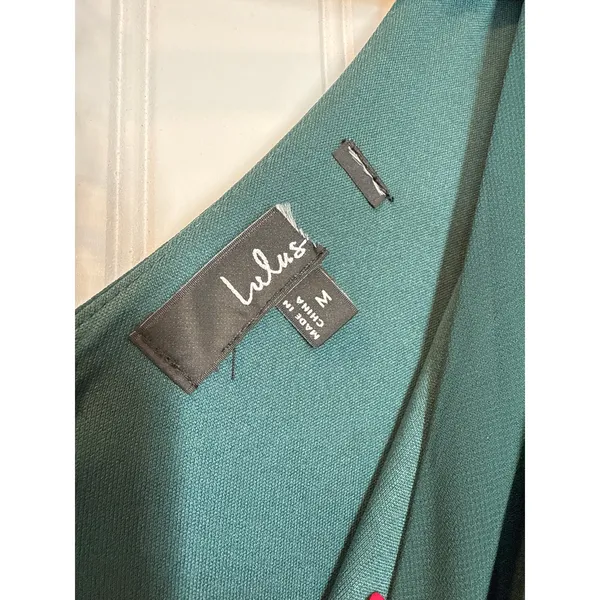 Lulus Thoughts of Hue Emerald Green Surplice Maxi Dress Bridesmaid Gala Medium - Image 5