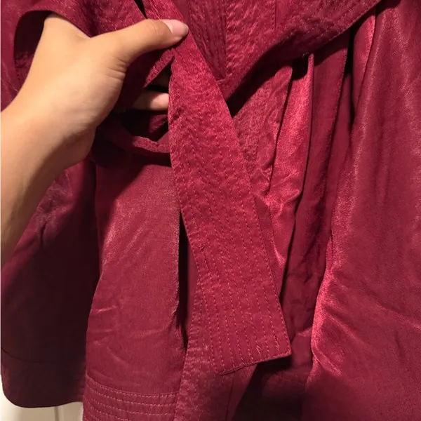 Runaway the Label Deep Red Kimono wrap Top - Image 4