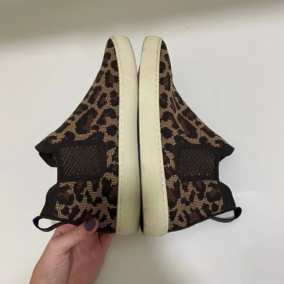 Rothy's Chelsea Boot Sneaker Wildcat Leopard Cheetah Print‎ Size 11.5 - Image 4