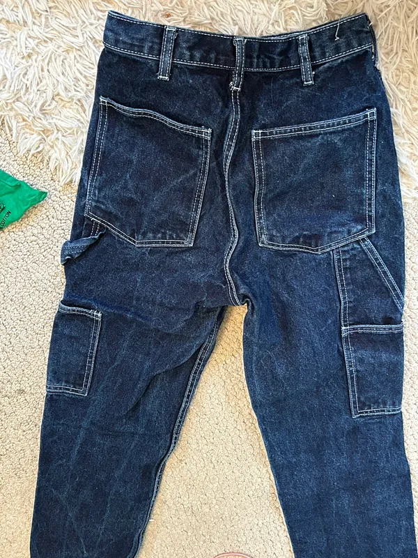 Brandy Melville J Galt Dark Wash Cargo Carpenter Jeans - Image 3