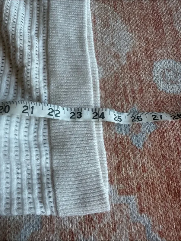Lululemon Pointelle-Knit Cotton Sweater Light Ivory fits a small 4 or 6 W3HMIS - Image 6