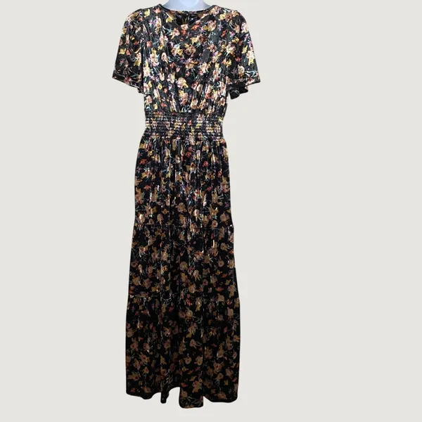 Natural Life Bella Velvet Maxi Dress Small Dark Feminine Whimsigoth Bohemian - Image 3