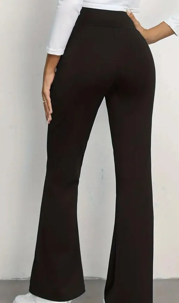 Boutique Women’s Casual Pant High Waisted Flare Workout Leggings  - Image 3