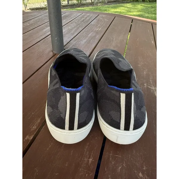 Rothy’s Women The Original Slip On Sneaker Blue Camo Knit Comfort Casual Size 10 - Image 4