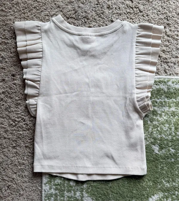 Shyanne Cream Ruffle Sleeve Top - Image 2