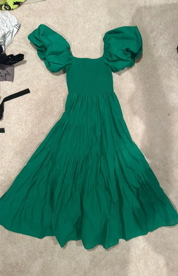 Petal and Pup Morgan Tiered Dress~Green - Image 6