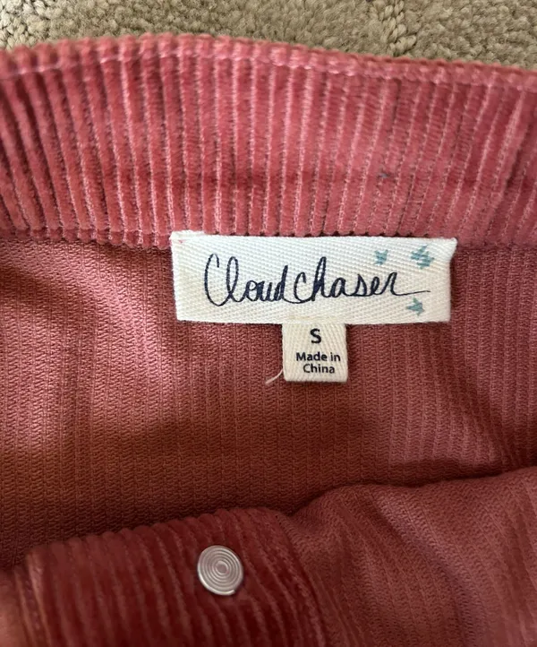 Cloud Chaser Maroon Corduroy Skirt - Image 2