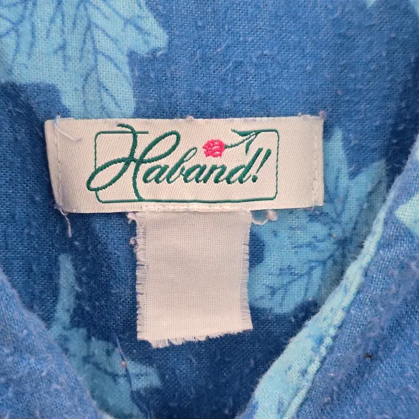 Haband Blue Leaf Cozy Flannel Y2K Vintage Button Down Long Sleeve Shirt XL‎ - Image 12