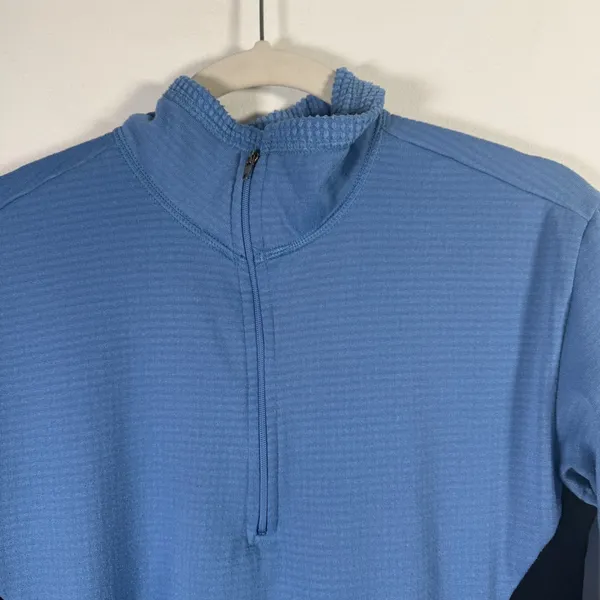 Patagonia R1 Polartec Regulator 1/4 Zip Pullover Fleece Blue Black Womens Small - Image 4
