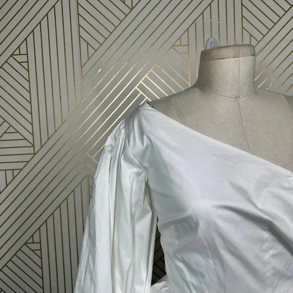 Shona‎ Joy Grant One Shoulder Ruched Mini Dress in White Size US 2 - Image 4