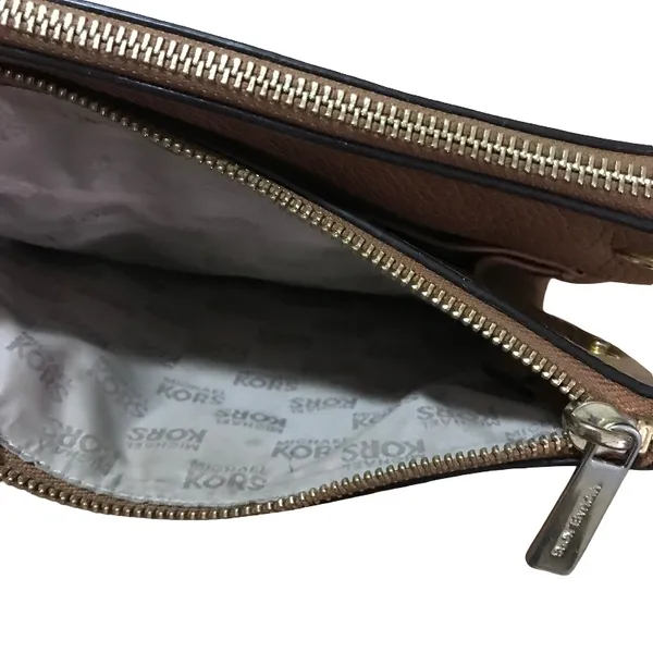 Michael Kors Brown Leather Messenger Bag - Image 7