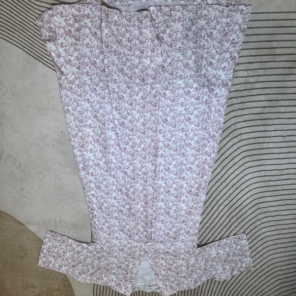 Brooke Wright Floral Kaftan Dress Womens Medium Pink Purple Cotton Linen Maxi‎ - Image 7