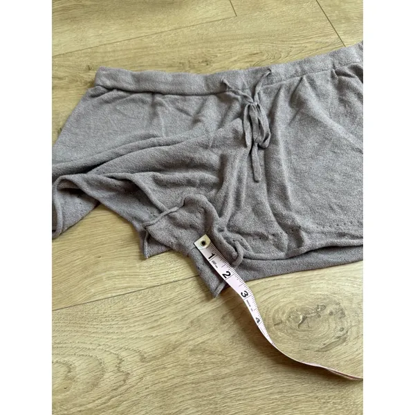 Barefoot Dreams CozyChic Ultra Lite Taupe Knit Shorts Womens loungewear Size L - Image 9