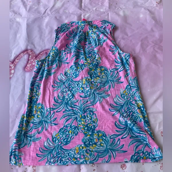 Lilly Pulitzer Pink and Blue Patterned Top - Image 5