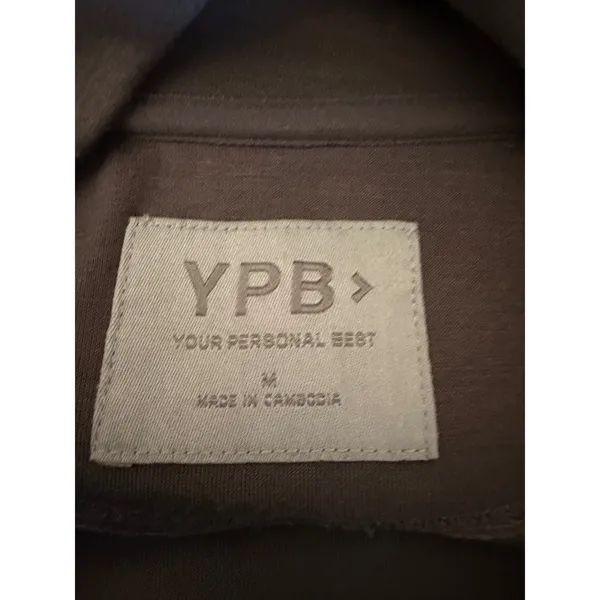 YPB Your Personal Best Womens‎ Gray Full Zip Cropped Jacket Mock Neck Medium - Image 5