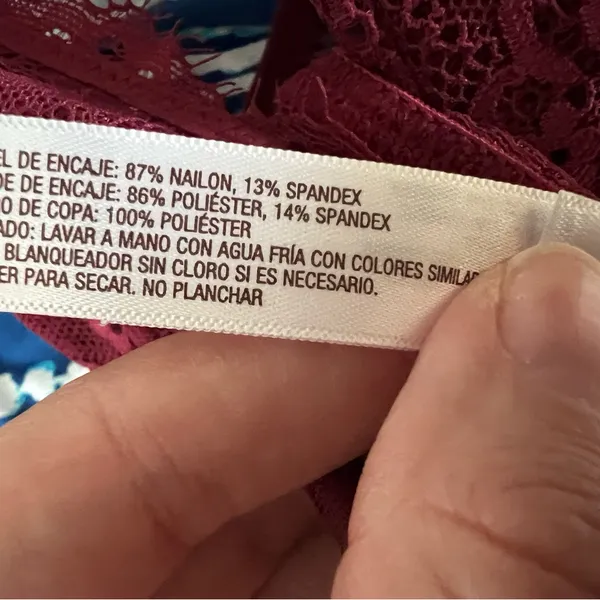 Gilligan & O'Malley Lace Chemise in Rich Burgundy - Image 4