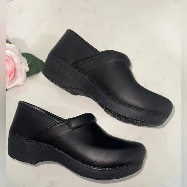 Dansko Black Slip-On Clogs - Image 5