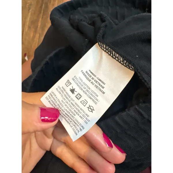 Nike black wide leg cropped sweatpants - Image 4