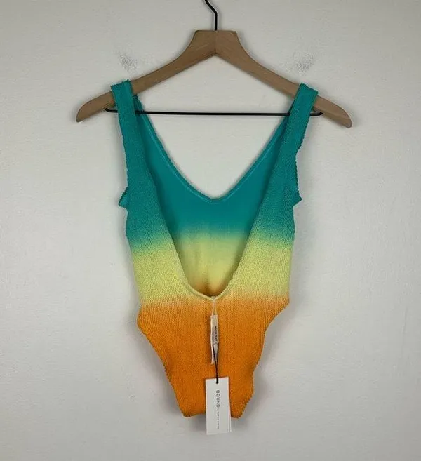 Bond-Eye Mara Tie Dye Square Neck One Piece Swimsuit One Size - Image 4